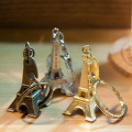 Wholesale Retro Elegant Promotional Gifts Mini Eiffel Tower Metal Keychain Souvenir